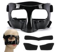 EGNGY Protector nasal para nariz rota, máscara de nariz, deportiva para adultos, adecuada para baloncesto, fútbol y otros deportes arenásticos, color negro