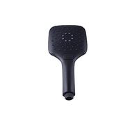 EGNIAN Auricular de Ducha con Mango Negro Mate, Cuadrado Redondo, Grande, pequeño, Accesorios de baño, ABS, latón, una, Dos, Tres Funciones con botón (Color : HS0015BK-86)