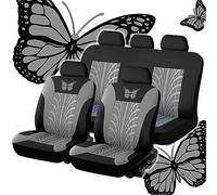 EGNIAN Cuero Funda Asiento Coche para Kia Stonic YB / KX1 2018 2019 2020 2021 2022 2023 2024, Impermeable Completo Juegos Cubreasientos Protectores,Grey