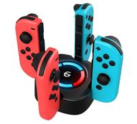 EgoGear - Base de carga Premium SCH25 Negra para los mandos Joy-Con de Nintendo Switch y Switch OLED