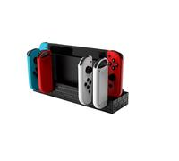EgoGear - Estación de carga USB para Nintendo Switch - Apta para 4 Joy-Con + 8 soportes de juego Switch - Indicador LED de carga - Base antideslizante