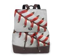 EgoMed Balón deportivo de béisbol impreso,Mochila para mujer, impermeable, ligera, de piel sintética, moderna, para viajes.