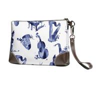 EgoMed Blues Saxofón Piano Violonchelo Bajo,Bolso de Mano de Piel sintética con Cremallera para Mujer, Cartera con Correa para la muñeca