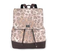 EgoMed Brillo de tigre de oro rosa,Mochila para mujer, impermeable, ligera, de piel sintética, moderna, para viajes.