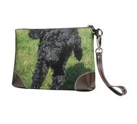 EgoMed Caniche estándar Negro,Bolso de Mano de Piel sintética con Cremallera para Mujer, Cartera con Correa para la muñeca