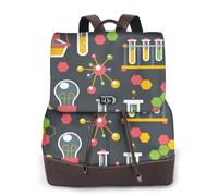 EgoMed Ciencia química,Mochila para mujer, impermeable, ligera, de piel sintética, moderna, para viajes.