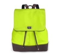 EgoMed Color neón verde lima brillante,Mochila para mujer, impermeable, ligera, de piel sintética, moderna, para viajes.