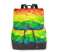 EgoMed Corbata arcoíris colorida,Mochila para mujer, impermeable, ligera, de piel sintética, moderna, para viajes.