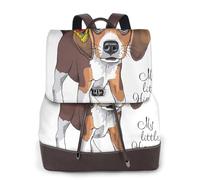 EgoMed Corona floral para la cabeza de cachorro beagle,Mochila para mujer, impermeable, ligera, de piel sintética, moderna, para viajes.