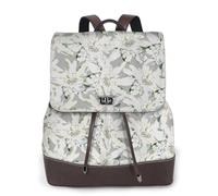 EgoMed Edelweiss moderna, flores alpinas suizas,Mochila para mujer, impermeable, ligera, de piel sintética, moderna, para viajes.