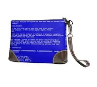EgoMed Errores clásicos de Pantalla Azul de la Muerte,Bolso de Mano de Piel sintética con Cremallera para Mujer, Cartera con Correa para la muñeca