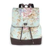 EgoMed Flor Acuarela Floral Primavera,Mochila para mujer, impermeable, ligera, de piel sintética, moderna, para viajes.