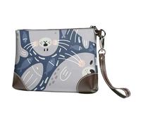 EgoMed Foca Linda,Bolso de Mano de Piel sintética con Cremallera para Mujer, Cartera con Correa para la muñeca