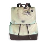 EgoMed Foca submarina,Mochila para mujer, impermeable, ligera, de piel sintética, moderna, para viajes.
