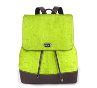 EgoMed Fondo abstracto moderno verde lima,Mochila para mujer, impermeable, ligera, de piel sintética, moderna, para viajes.