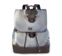 EgoMed Fondo de pantalla de pintura de foca arpa,Mochila para mujer, impermeable, ligera, de piel sintética, moderna, para viajes.