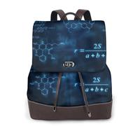 EgoMed Fórmulas de química, física y matemáticas brillantes,Mochila para mujer, impermeable, ligera, de piel sintética, moderna, para viajes.