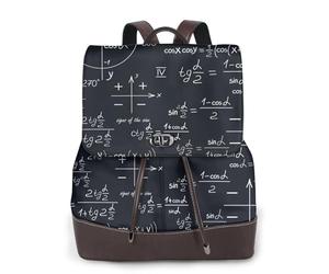 EgoMed Fórmulas matemáticas sin fisuras con formas geométricas,Mochila para mujer, impermeable, ligera, de piel sintética, moderna, para viajes.