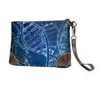 EgoMed Foto Impresa de la Cadena de ADN,Bolso de Mano de Piel sintética con Cremallera para Mujer, Cartera con Correa para la muñeca