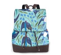 EgoMed Golondrinas Voladoras Flores de Primavera,Mochila para mujer, impermeable, ligera, de piel sintética, moderna, para viajes.