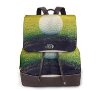 EgoMed Hoyo de pelota de golf,Mochila para mujer, impermeable, ligera, de piel sintética, moderna, para viajes.