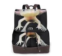 EgoMed Impresión de ajolote,Mochila para mujer, impermeable, ligera, de piel sintética, moderna, para viajes.
