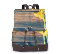 EgoMed Impresión de ramo de narcisos,Mochila para mujer, impermeable, ligera, de piel sintética, moderna, para viajes.
