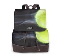 EgoMed Impresión de tenis en vivo,Mochila para mujer, impermeable, ligera, de piel sintética, moderna, para viajes.