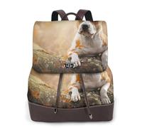 EgoMed Impresión del American Staffordshire Terrier,Mochila para mujer, impermeable, ligera, de piel sintética, moderna, para viajes.