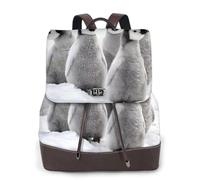 EgoMed Impresión del pingüino emperador,Mochila para mujer, impermeable, ligera, de piel sintética, moderna, para viajes.