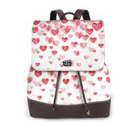 EgoMed Imprimir Corazones rojos cayendo,Mochila para mujer, impermeable, ligera, de piel sintética, moderna, para viajes.