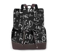 EgoMed Ley de fórmula física E=Mc2,Mochila para mujer, impermeable, ligera, de piel sintética, moderna, para viajes.