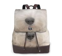 EgoMed Lindo cachorro westie,Mochila para mujer, impermeable, ligera, de piel sintética, moderna, para viajes.