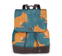 EgoMed Lindo patrón de ardilla,Mochila para mujer, impermeable, ligera, de piel sintética, moderna, para viajes.