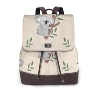 EgoMed Lindo patrón de osos koala de dibujos animados,Mochila para mujer, impermeable, ligera, de piel sintética, moderna, para viajes.