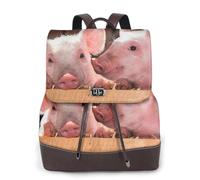 EgoMed Lindos cerditos,Mochila para mujer, impermeable, ligera, de piel sintética, moderna, para viajes.