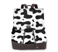 EgoMed Manchas de vaca Huella de vaca,Mochila para mujer, impermeable, ligera, de piel sintética, moderna, para viajes.