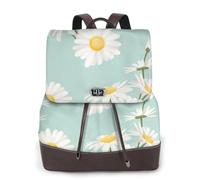 EgoMed Margarita exuberante flor floral,Mochila para mujer, impermeable, ligera, de piel sintética, moderna, para viajes.