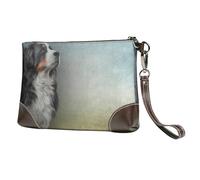 EgoMed Mi Perro de montaña bernés de Todos los días,Bolso de Mano de Piel sintética con Cremallera para Mujer, Cartera con Correa para la muñeca