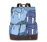 EgoMed Muro de morsa,Mochila para mujer, impermeable, ligera, de piel sintética, moderna, para viajes.