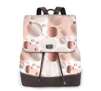 EgoMed Ola de oro rosa,Mochila para mujer, impermeable, ligera, de piel sintética, moderna, para viajes.