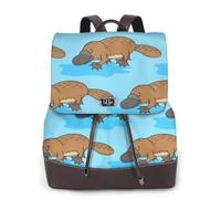 EgoMed Ornitorrinco australiano divertido,Mochila para mujer, impermeable, ligera, de piel sintética, moderna, para viajes.