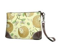 EgoMed Pangolines y Margaritas,Bolso de Mano de Piel sintética con Cremallera para Mujer, Cartera con Correa para la muñeca