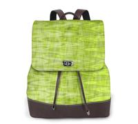 EgoMed Patrón abstracto verde lima fresco,Mochila para mujer, impermeable, ligera, de piel sintética, moderna, para viajes.