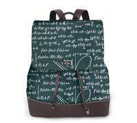 EgoMed Patrón de fórmulas matemáticas escritas a mano,Mochila para mujer, impermeable, ligera, de piel sintética, moderna, para viajes.
