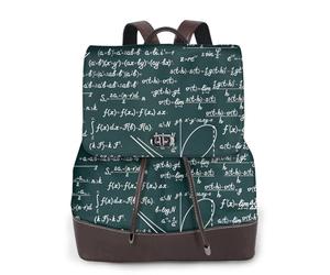 EgoMed Patrón de fórmulas matemáticas escritas a mano,Mochila para mujer, impermeable, ligera, de piel sintética, moderna, para viajes.