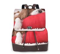 EgoMed Patrón del Cavalier King Charles Spaniel,Mochila para mujer, impermeable, ligera, de piel sintética, moderna, para viajes.