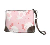 EgoMed Patrón del pez ajolote,Bolso de Mano de Piel sintética con Cremallera para Mujer, Cartera con Correa para la muñeca