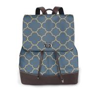 EgoMed Patrón sin costuras estilo vintage marroquí,Mochila para mujer, impermeable, ligera, de piel sintética, moderna, para viajes.