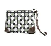 EgoMed Patrones octogonales sin Costuras,Bolso de Mano de Piel sintética con Cremallera para Mujer, Cartera con Correa para la muñeca